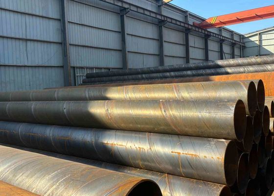 ASTM JIS EN DIN SAWH SSAW Steel Pipe With Plain / Beveled / Threaded Ends