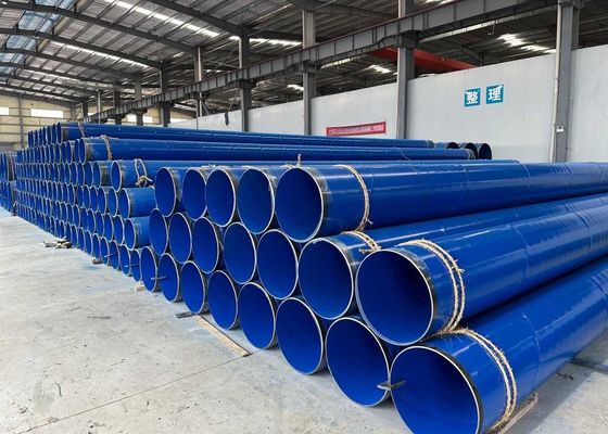 ASTM A106 3LPP Coated Steel Pipe Plain End / Bevelled End Burr Removed