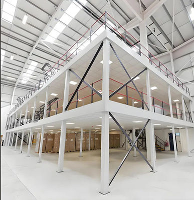 I-beam Heavy Duty Steel Working Platform Warehouse Large Storage Structural Steel Mezzanine Rack Support