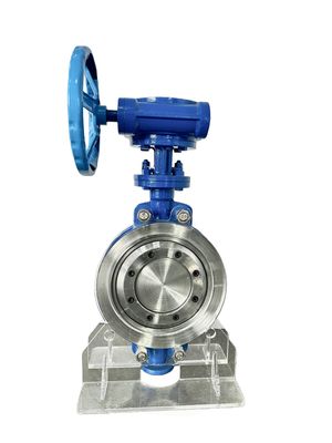 Butterfly Valve Pn16 DN150-DN1800 Double Flange Double Eccentric Soft Sealed BS5163